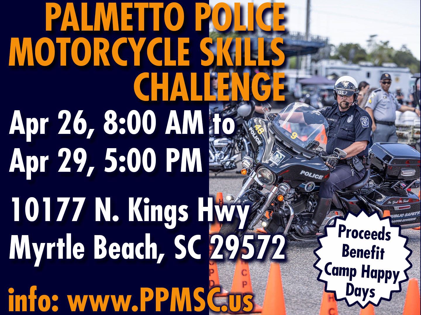 Palmetto Police Motorcycle Skills Challeng 2023-sign