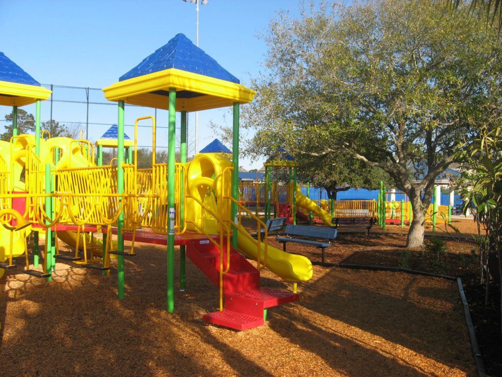 Yellow, Blue, and Red Playground