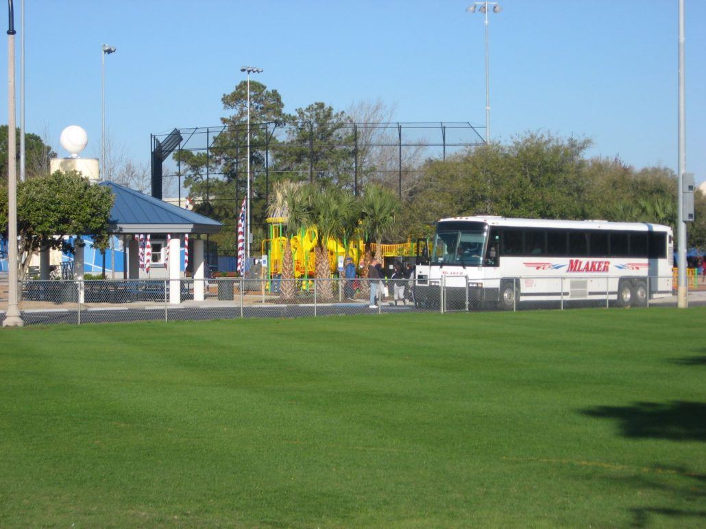 Large Bus Parked at Central Park